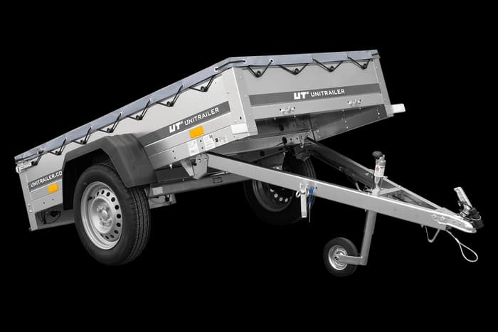 Przyczepka samochodowa 200×106 Unitrailer Garden 200 KIPP z pokrowcem szarym-Nowy