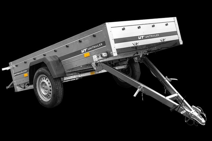 Przyczepka samochodowa 230×125 Unitrailer Garden 230 KIPP z pokrowcem szarym-Nowy