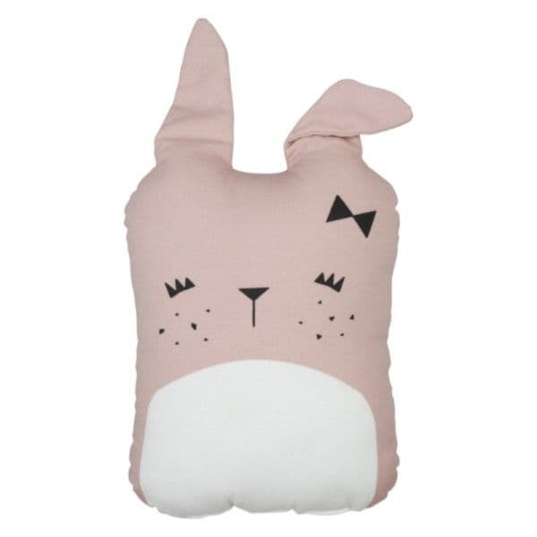 Doudou Coussin Lapine Vieux Rose Fabelab® Coton Bio GOTS - Doudou