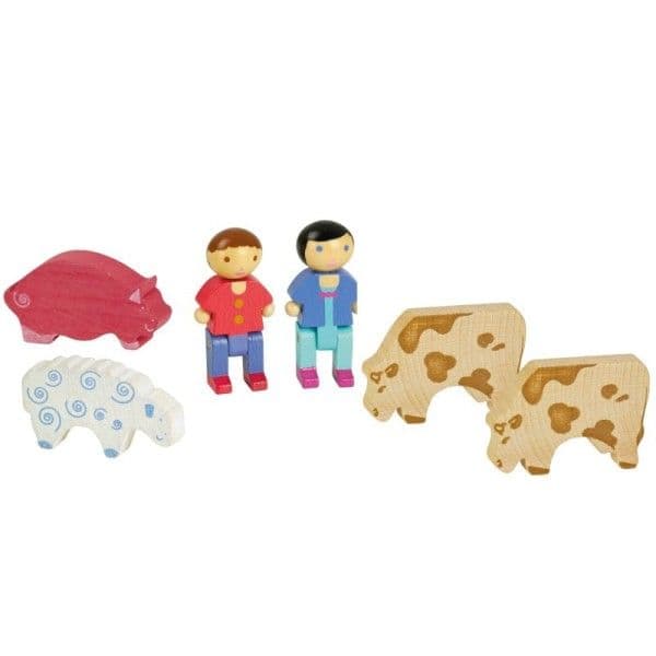 Coffret Fermier & animaux Jeujura - Jouets ecologiques