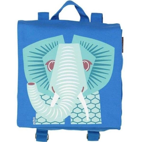 Cartable Maternelle Bleu Éléphant Coq en Pâte® - Cartable Coton bio