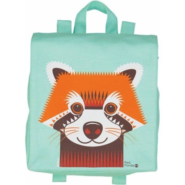 Cartable Maternelle Bleu Vert d'Eau Panda Roux Coq en Pâte® - C