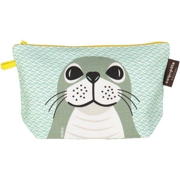 Trousse écolier Verte Coton Bio Phoque - Coq en Pâte®