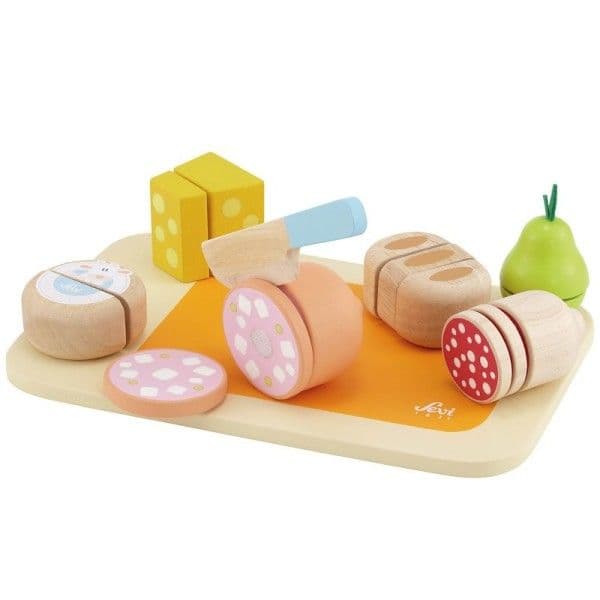 Dinette en bois 17 pièces 'Planche Aliments à Découper' Sevi 1831 - J