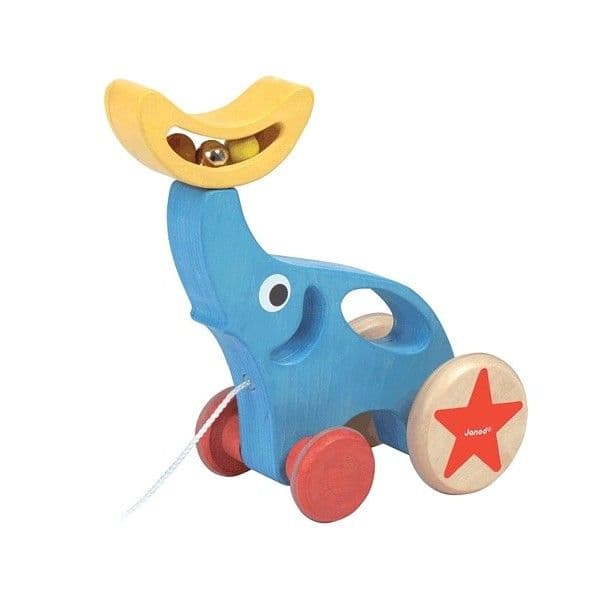 Jouet à trainer amusant pour bébé éléphant Elphy roll Janod®