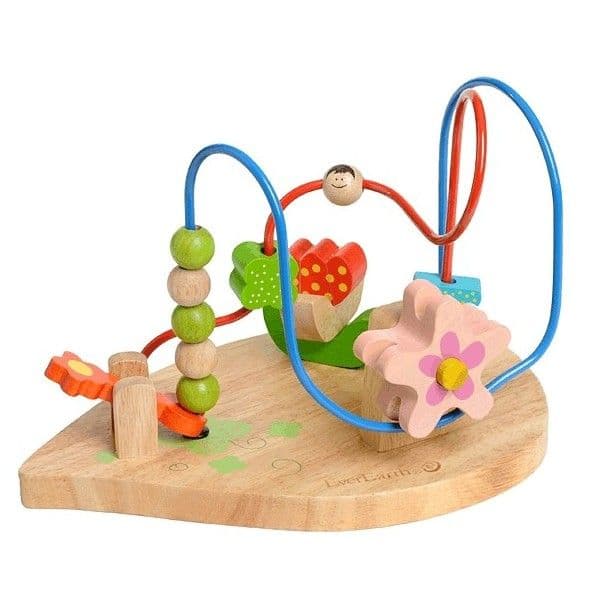 Jouet boulier bébé en bois Looping Perles de Fleurs EverEarth®