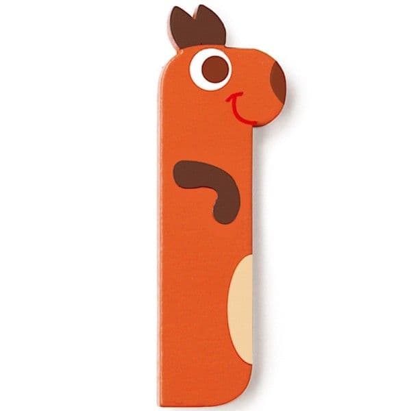 Lettre décorative 'I' en bois Animaux Amusants 6cm Scratch® - Lettre