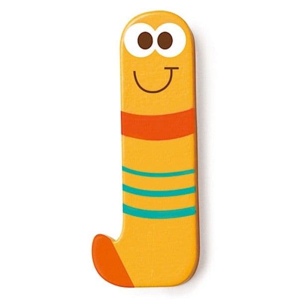 Lettre décorative 'I' en bois Animaux Amusants 6cm Scratch® - Lettre