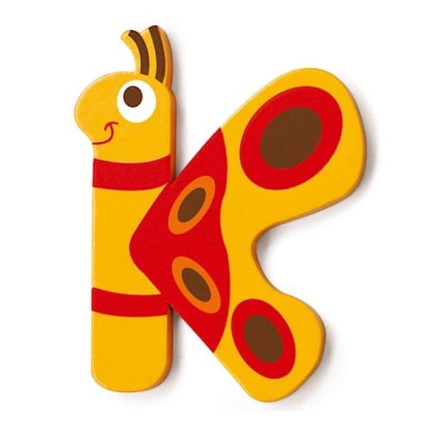 Lettre décorative 'K' en bois Animaux Amusants 6cm Scratch® - Lettre