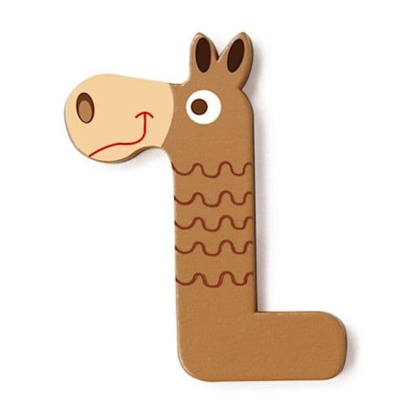 Lettre décorative 'L' en bois Animaux Amusants 6cm Scratch® - Lettre