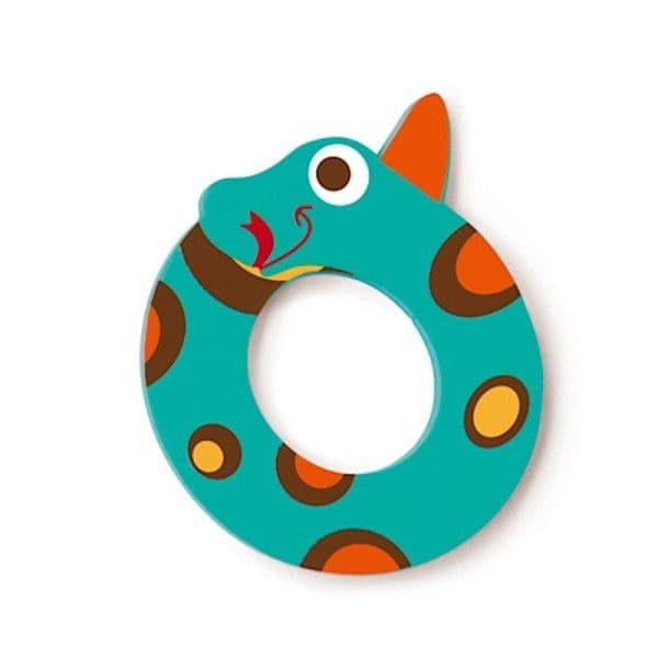 Lettre décorative 'O' en bois Animaux Amusants 6cm Scratch® - Lettre