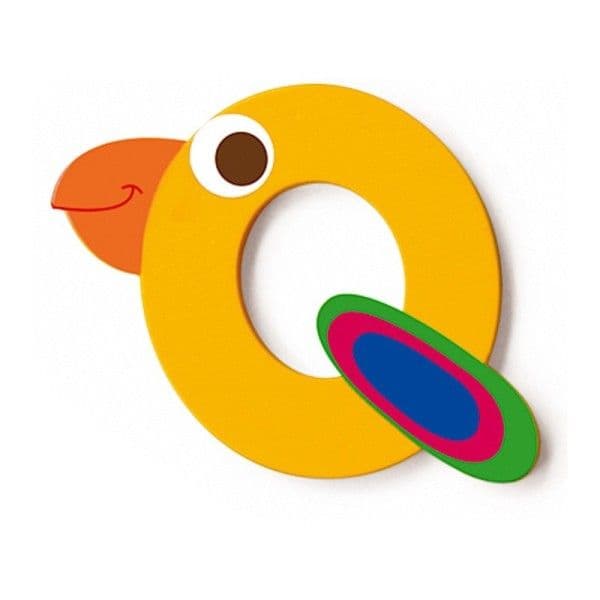 Lettre décorative 'Q' en bois Animaux Amusants 6cm Scratch® - Lettre