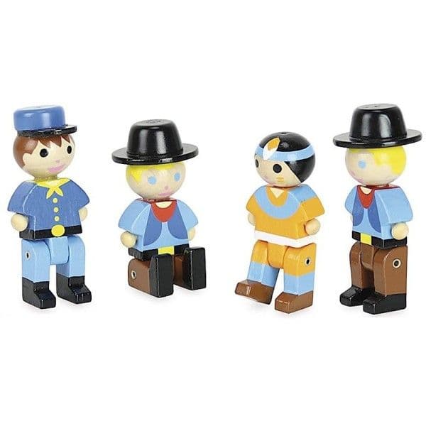 Jouet en bois Figurines 'FarWest' Jeujura® 4 pcs | Ref: 8089 -