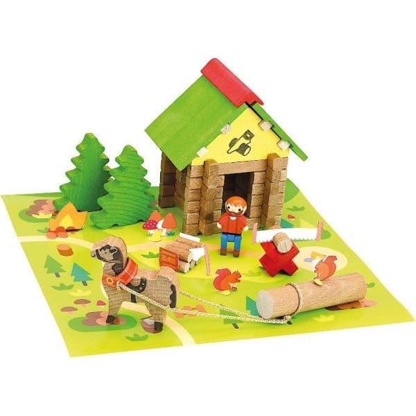 Jouet en bois Jeujura® Kit la Maison du Bûcheron 50 pcs | Ref: 8226