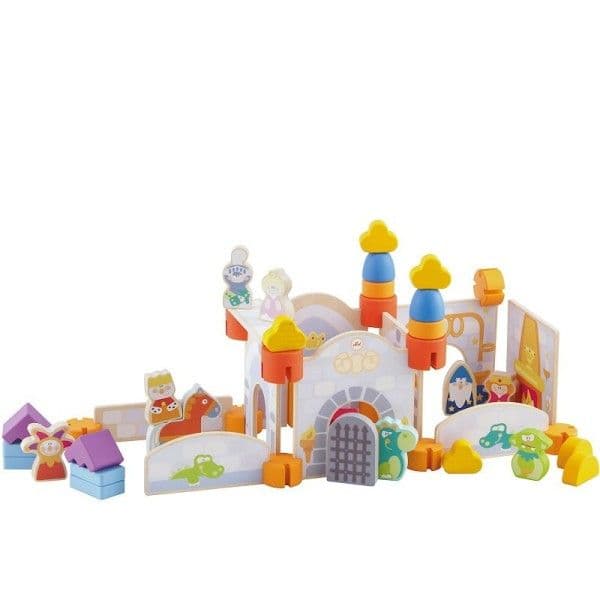 Jouet de construction en bois 'Château Comte & Dragons' 51 pièces S