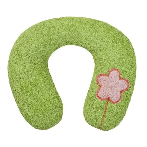 Coussin de voyage Fleur Tissu Éponge et Vichy Efie® Coton Bio
