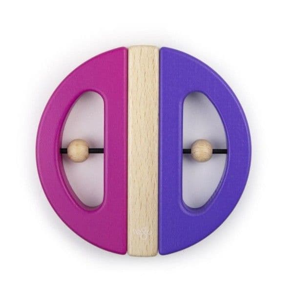 Hochet en bois magnétique Tegu® Papillon Violet & Rose - Jouets en b