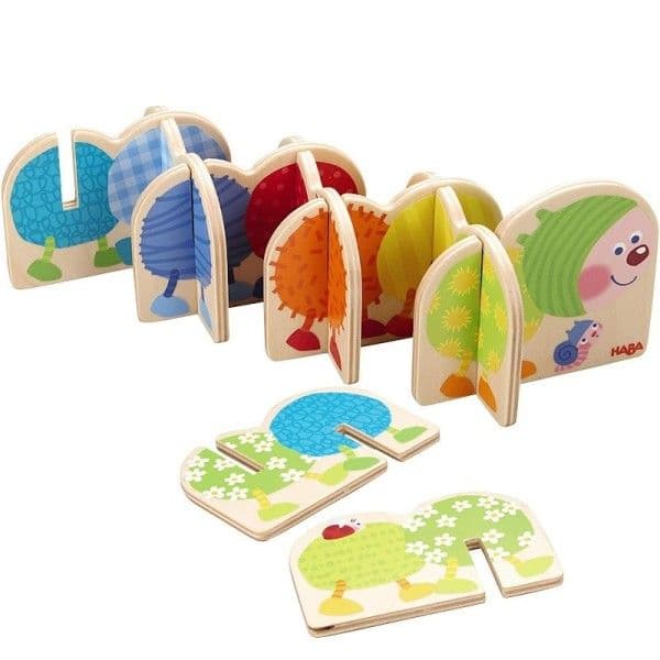 Jouet en bois Puzzle à enficher Petite chenille HABA® - Puzzle & C