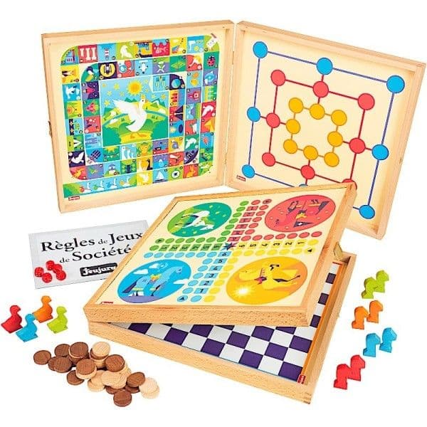 Coffret de jeux Classique 50 règles pions en bois Jeujura® | Ref: 8