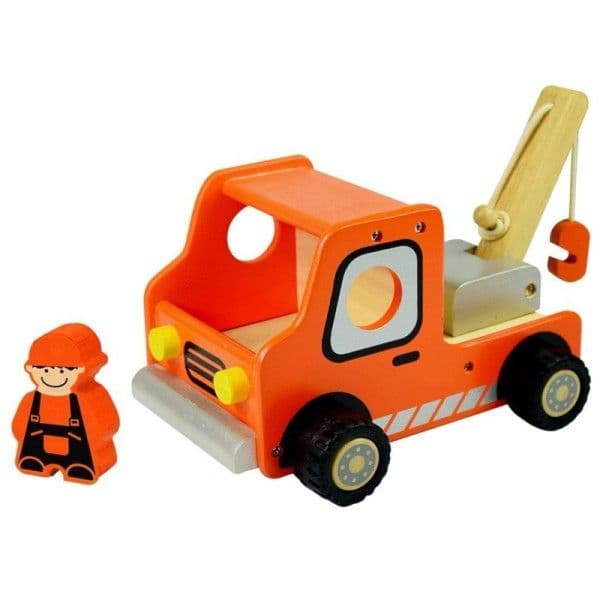 Jouets en bois Dépanneuse Orange I'm Toy® - camion en bois