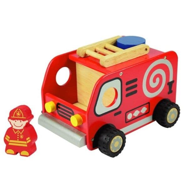 Jouets en bois Camion Pompiers I'm Toy® - camion en bois