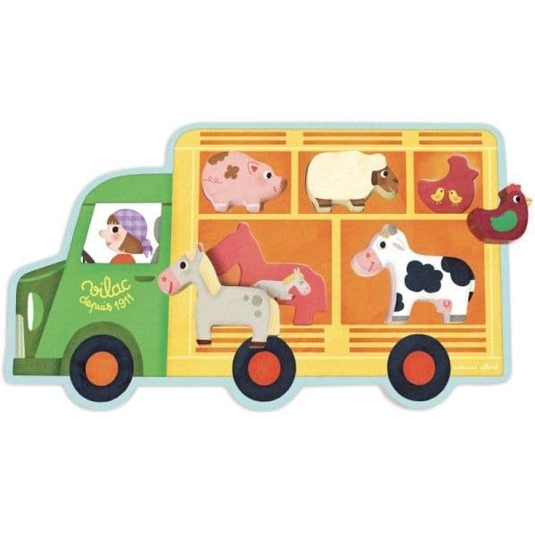 Puzzle encastrement Camion de la ferme Vilac® - Jouets en bois