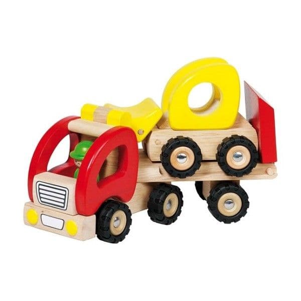Jouet Camion en bois Plateau Pelleteuse Goki - Jouets Goki
