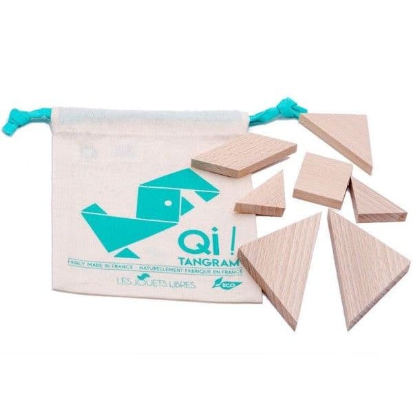 Jeu de Tangram en bois QI Tangram 7 pièces Les Jouets Libres® - J