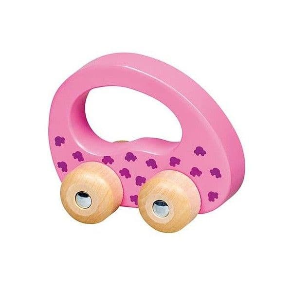Petite Voiture Rose Hochet Goki® - Jouets en bois