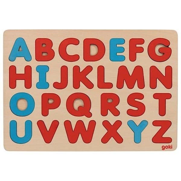 Jouets en bois Puzzle Alphabet Montessori Goki®