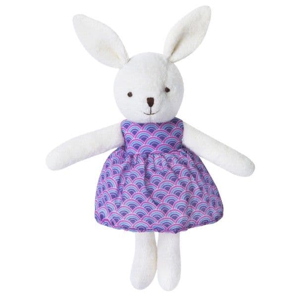 Doudou Peluche Bio Lapine Blanche 26cm Apple Park™ - Jouets Bio A