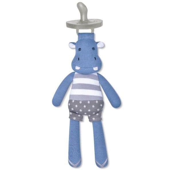 Doudou Attache sucette Hippo Jojo 25 cm Apple Park™ - Jouets Bio A