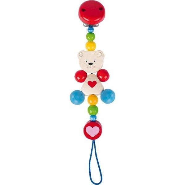 Attache Sucette en bois Ours petit cœur Heimess® - Bébé Bio