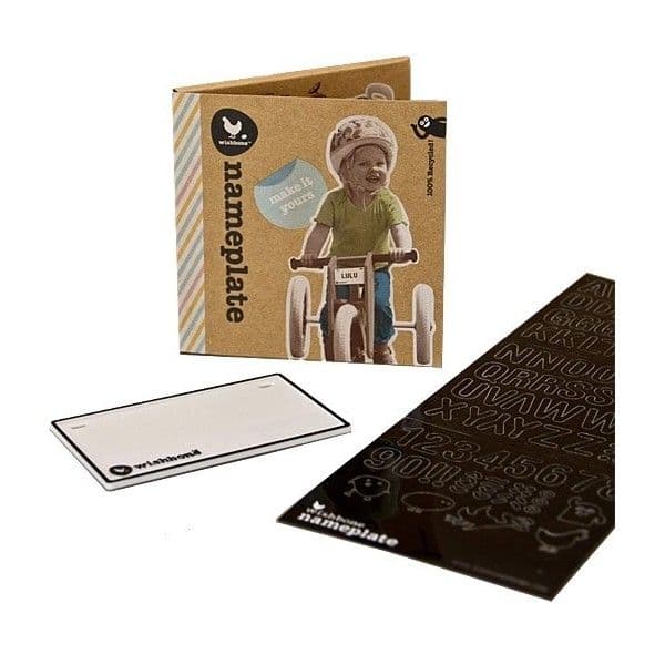 Wishbone Bike Plaque porte Nom 'Name Plate' - Jouet en bois Ecologique