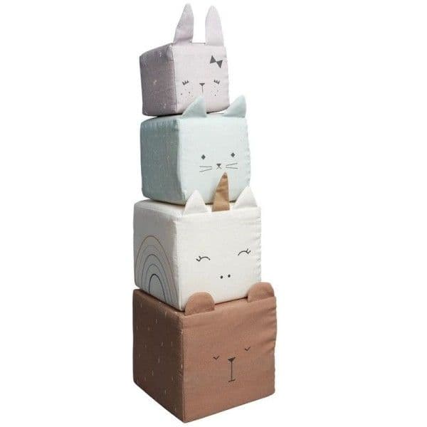 Cubes d'activité en tissus doux Animaux Fabelab® Coton Bio GOTS - J