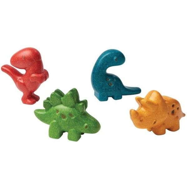 Jouets en bois Planwood 4 Figurines Dinosaures Plantoys® - Jouet