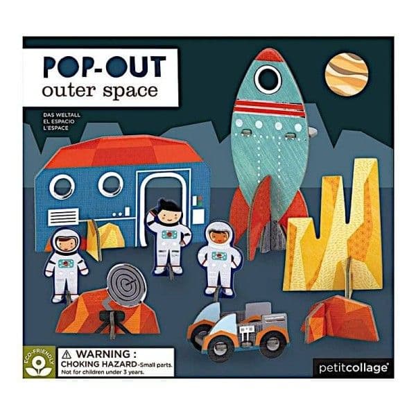 Jouet en Carton Puzzle 20 pièces Pop-out Dans l'Espace Petitcollage®