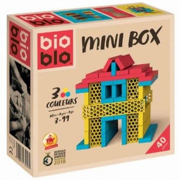 Briques de construction Mini box Jaune Rouge bleu 40 Bioblo® - Blocs