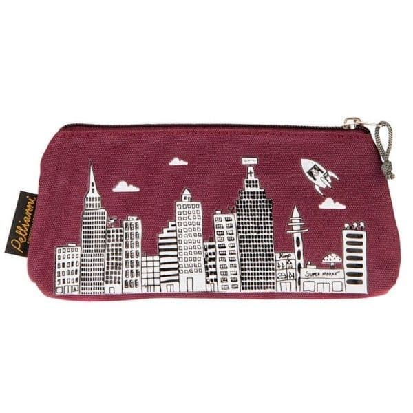 Trousse écolier en coton couleur Cerise Pellianni® - Accessoires école