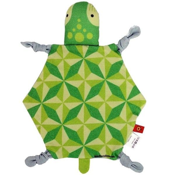 Doudou Plat à Nœuds Coton Naturel Oeko tex Tortue aPunt Barcelona® -