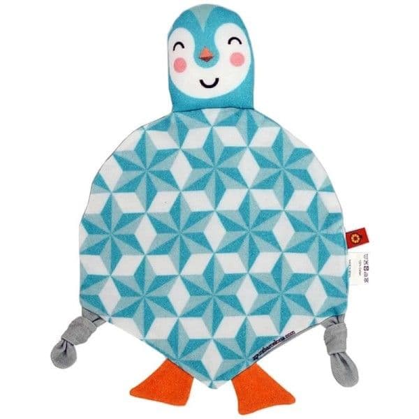 Doudou Plat à Nœuds Coton Naturel Oeko tex Pingouin aPunt Barcelona®