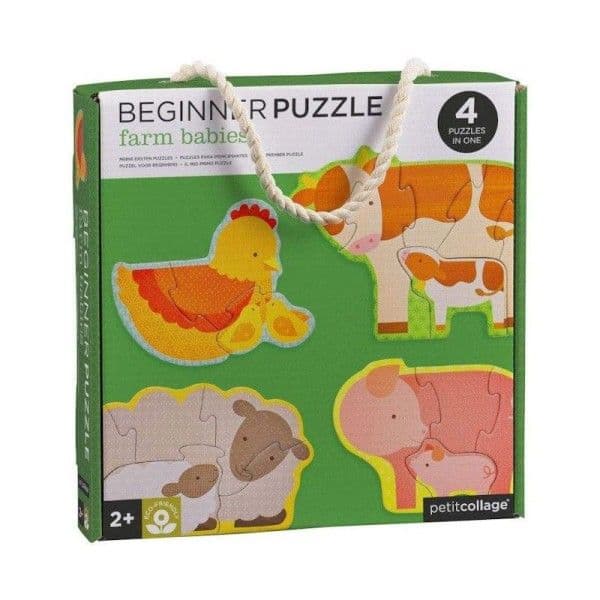 Set 4 Puzzles évolutifs 3-6 pièces La ferme Petitcollage® - Puzzles