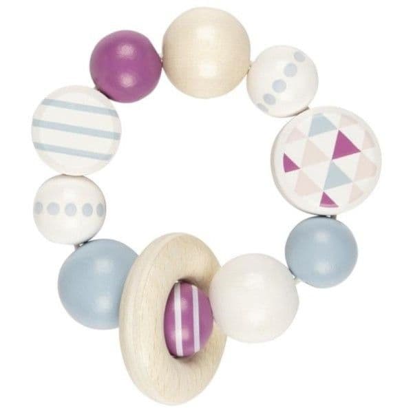 Hochet flexible en bois Géométrie Violet Heimess® - Jouet Bébé Bio