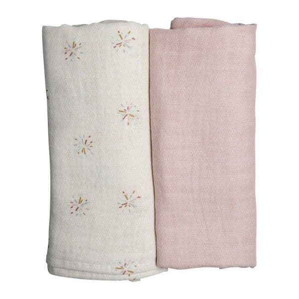 Duo de Langes Swaddle Rainbow sky Fabelab® Coton Bio GOTS - Lange