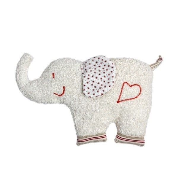 Doudou Plat Coton Organic Bio Elephant 30 cm Efie® - Doudou Bio