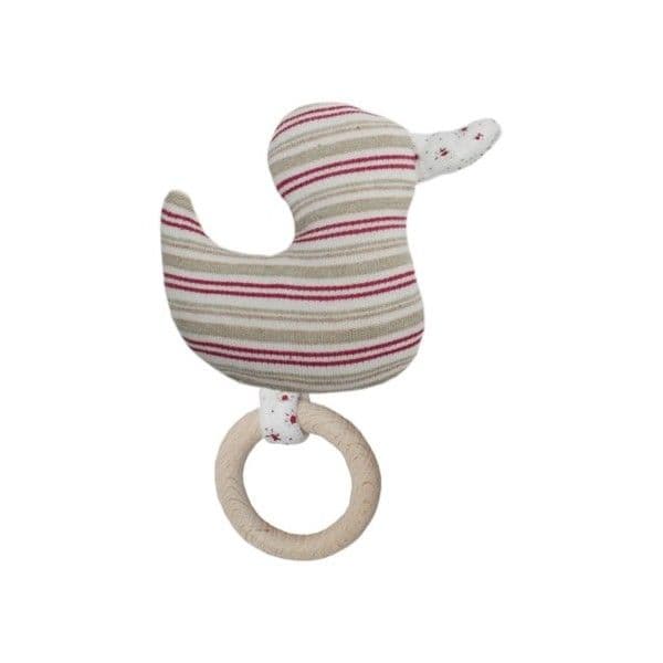 Doudou Hochet Efie® Canard 12 cm Coton Bio Organic - Doudou Bio