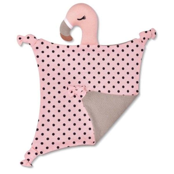 Doudou Plat Bio Franny le flamant rose 30 cm Apple Park™ - Jouets B