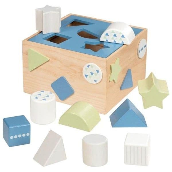 Jouet Boîte à Formes en bois Life style Bleuet Goki®