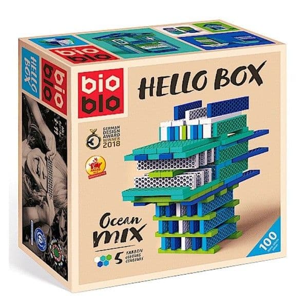 Briques de construction Hello box Ocean mix 100 Bioblo® - Blocs de