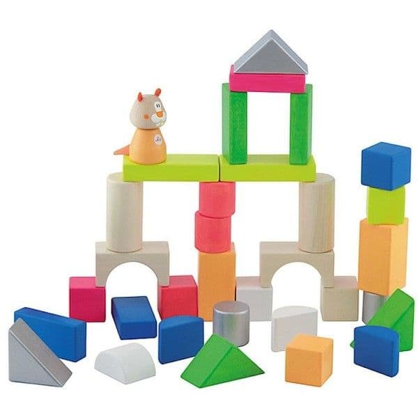 Jouet de construction en bois 'Set de cubes' 35 pièces Sevi 1831